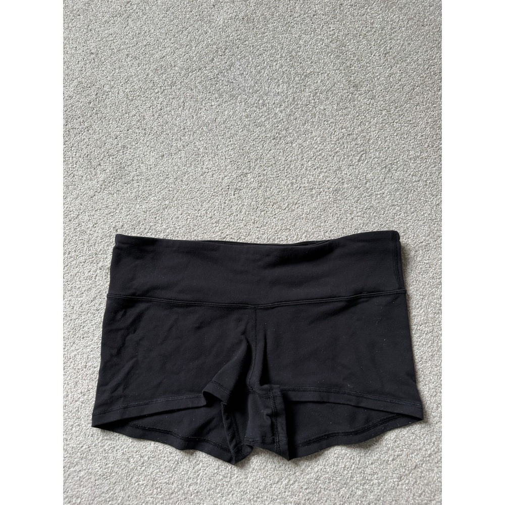 Lululemon Athletic Yoga Short Shorts Estimated size 8 M Black Wide Waistband